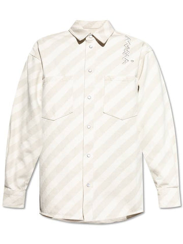 Marni Denim Shirt In Oversize Style, Women's, Cream - MARNI - BALAAN 1