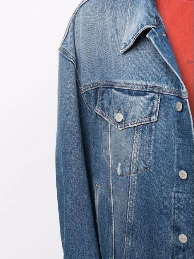 Oversized Denim Jacket Mid Blue - ACNE STUDIOS - BALAAN 6