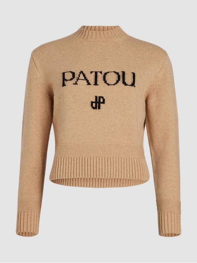 Intarsia Knit Top Beige - PATOU - BALAAN 2