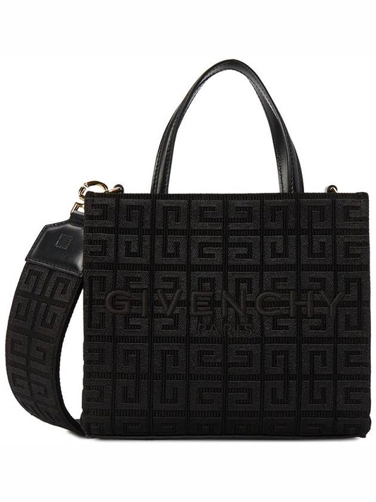 Mini G-Tote Shopping Bag In 4G Embroidery Black - GIVENCHY - BALAAN 2