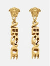 Logo Drop Earrings Gold - VERSACE - BALAAN 2