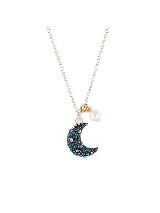 Luna Pendant Crystal Pearl Necklace Rose Gold - SWAROVSKI - BALAAN 1