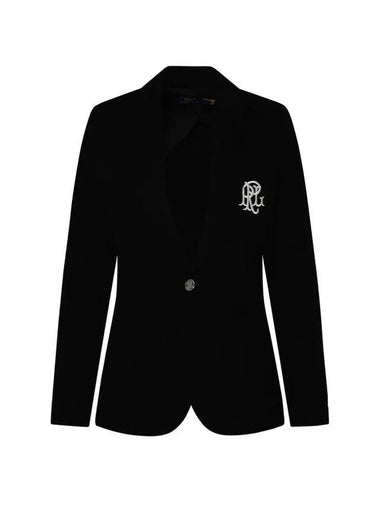 Women's Logo Blazer Jacket Black - POLO RALPH LAUREN - BALAAN 1