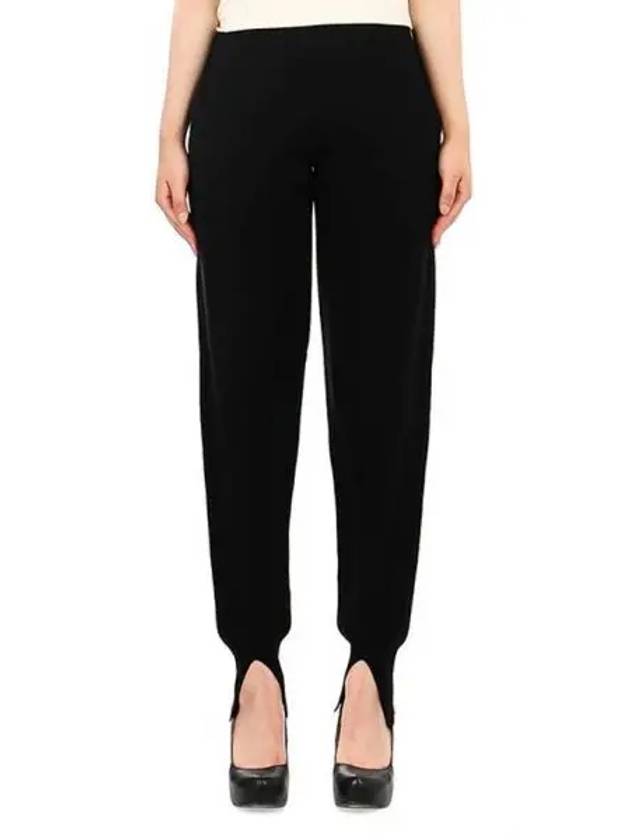 Women's Cashmere Slit Track Pants Black - THEORY - BALAAN 2