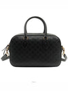 Black Seama Leather Gold Boston 2WAY 428225 - GUCCI - BALAAN 1