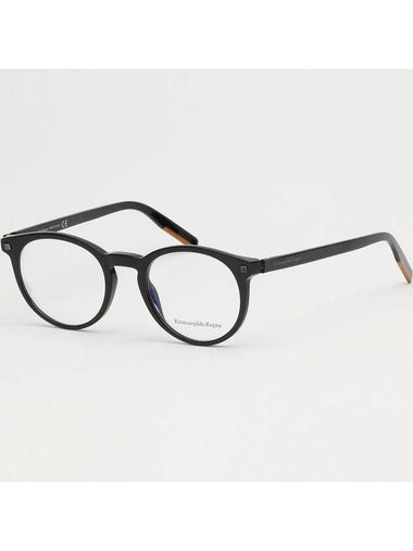 Zegna Glasses Frame EZ5214 001 Round Light Horn Frame Retro Fashion - ERMENEGILDO ZEGNA - BALAAN 1