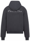 Logo Print Cotton Hoodie Grey - DIOR - BALAAN 5