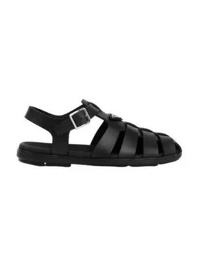 Triangle Logo Fisherman Rubber Sandals Black - PRADA - BALAAN 2