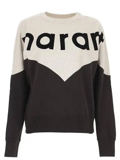 Houston Two-Tone Logo Cotton Sweatshirt Black - ISABEL MARANT ETOILE - BALAAN 2