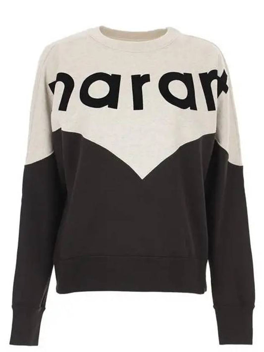 Houston Logo Sweatshirt Feathered Black - ISABEL MARANT ETOILE - BALAAN 2