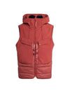 Shell R Mix Goggle Hooded Padded Vest Red - CP COMPANY - BALAAN 2