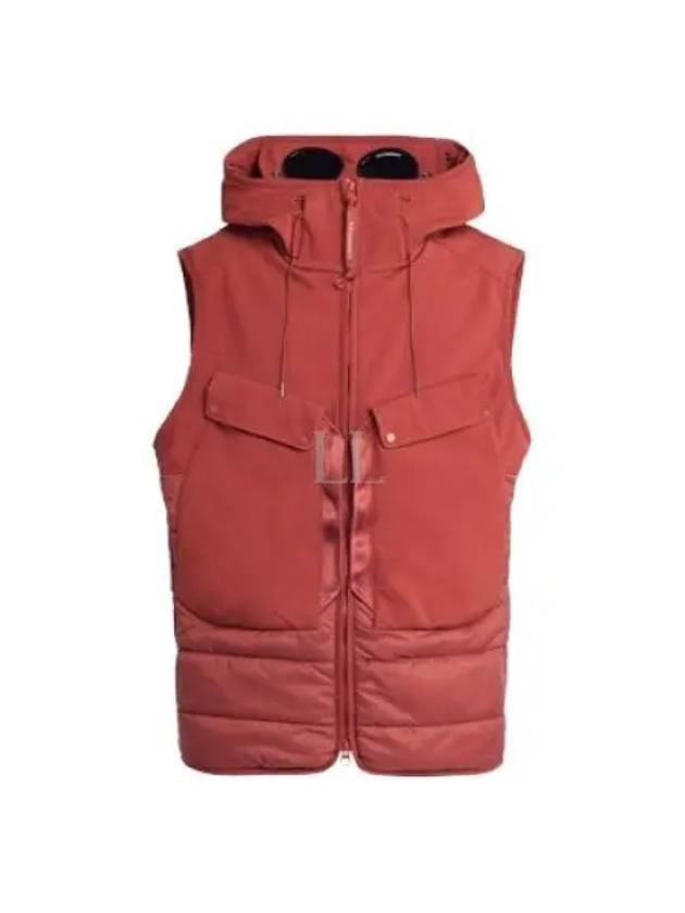 Shell R Mix Goggle Hooded Padded Vest Red - CP COMPANY - BALAAN 2