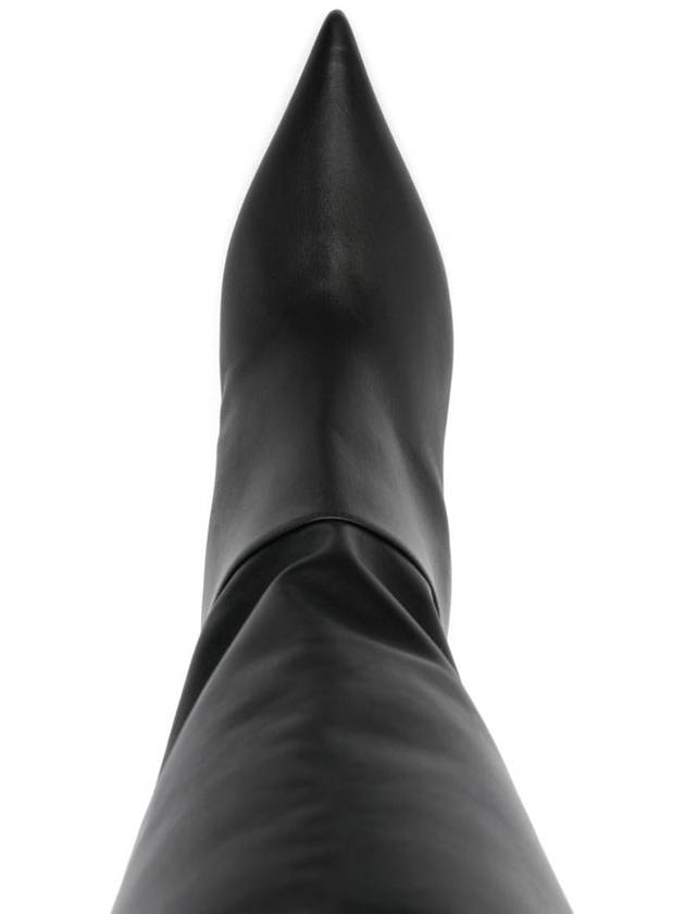 Casadei 'Superblade' Black Leather High Boots - CASADEI - BALAAN 4