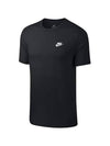 Sportswear Club Short Sleeve T-Shirt Black - NIKE - BALAAN 5