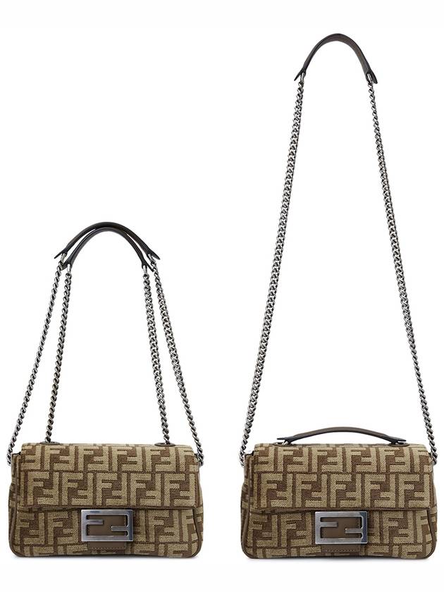 Baguette Chain Medium Shoulder Bag Brown - FENDI - BALAAN 8