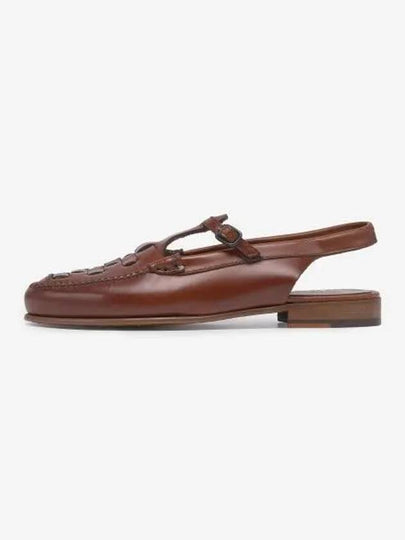 Rocketa Slingback T Bar Loafers Tan - HEREU - BALAAN 2