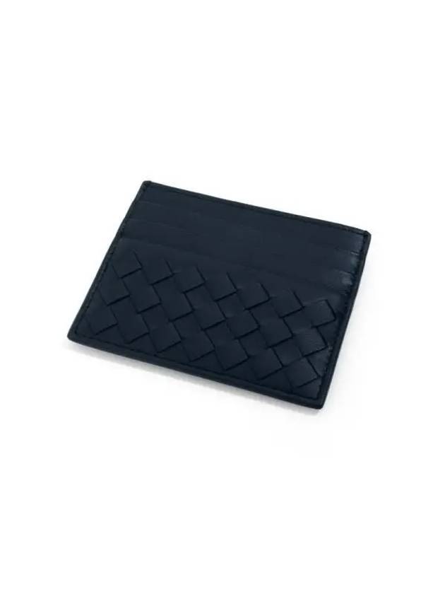 Intrecciato Weaving Card Wallet Navy - BOTTEGA VENETA - BALAAN 5