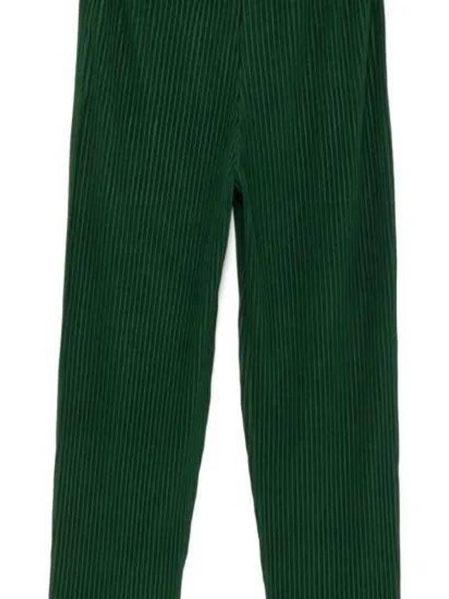 Tailored Pleats Straight Pants Seaweed Green - ISSEY MIYAKE - BALAAN 2