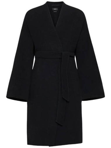 Eris Belt Virgin Wool Single Coat Black - WEEKEND MAX MARA - BALAAN 1