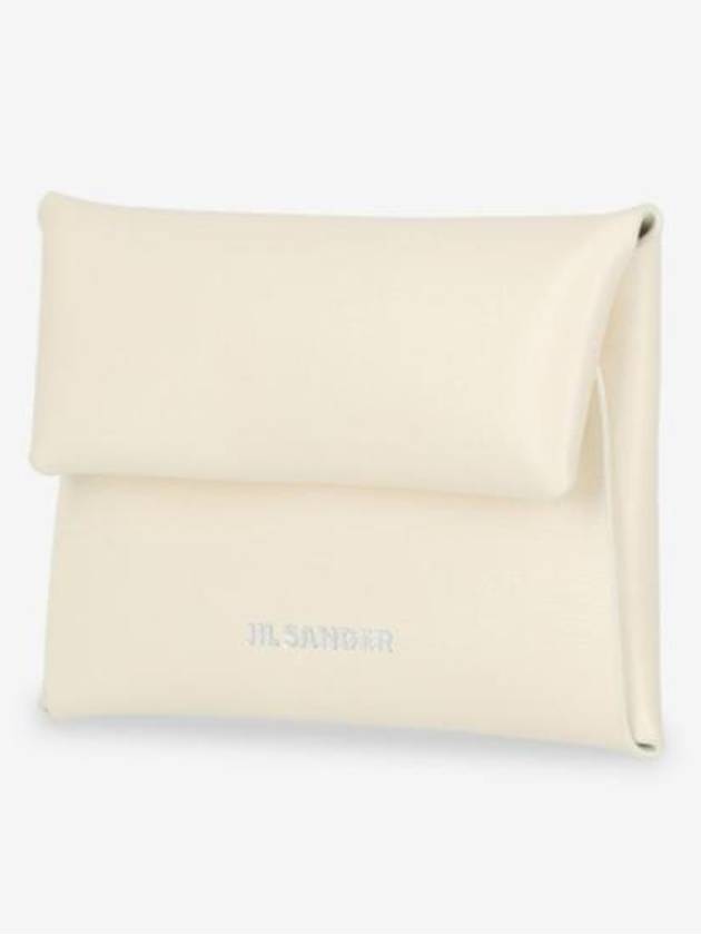 Logo Small Coin Wallet Eggshell - JIL SANDER - BALAAN 4