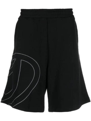 P Crow Megoval Shorts Black - DIESEL - BALAAN 1