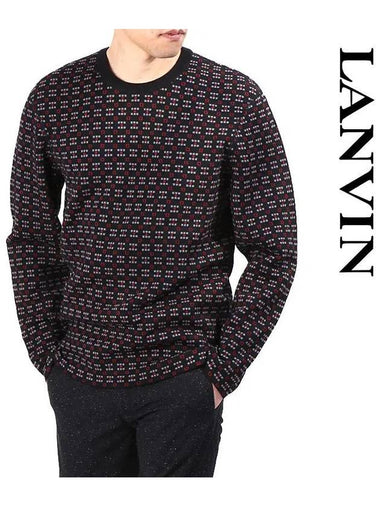 Geometric crew neck knit PO0029P16 3010 - LANVIN - BALAAN 1