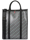 Vertical Square Monogram Tote Bag Grey - THOM BROWNE - BALAAN 1