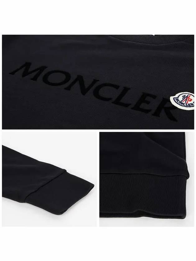 Logo Patch Sweatshirt Night Blue - MONCLER - BALAAN 7