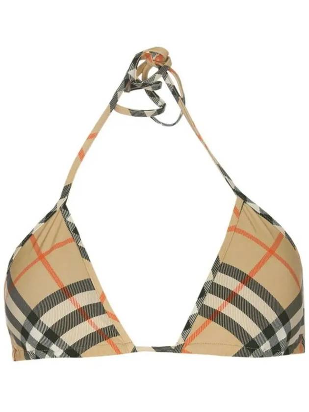 Check Pattern Bikini Top Beige - BURBERRY - BALAAN 2