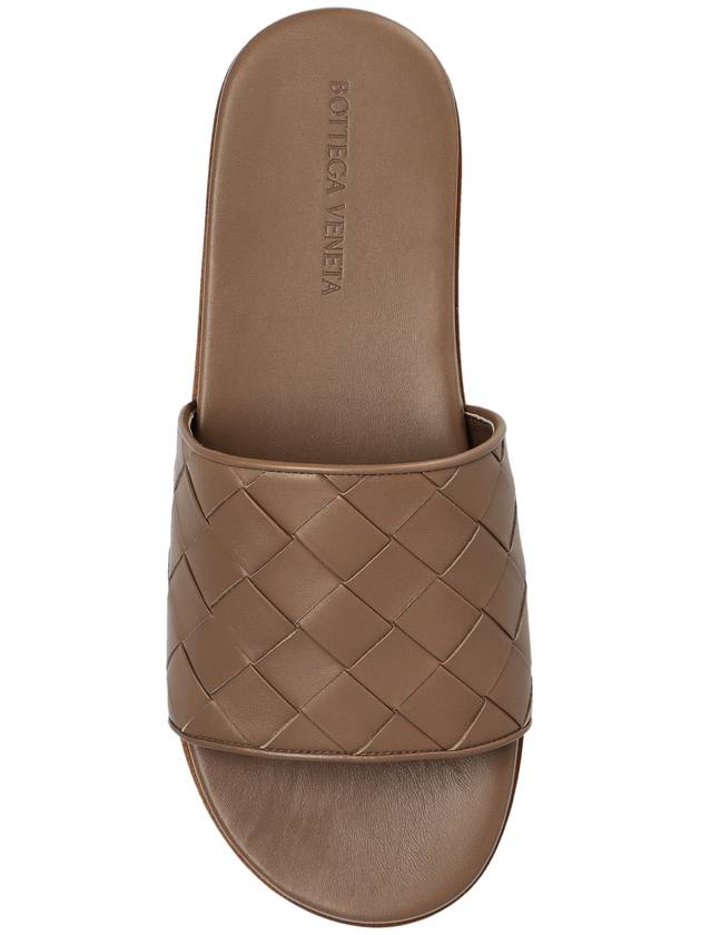 Bottega Veneta Leather Slides, Men's, Brown - BOTTEGA VENETA - BALAAN 6