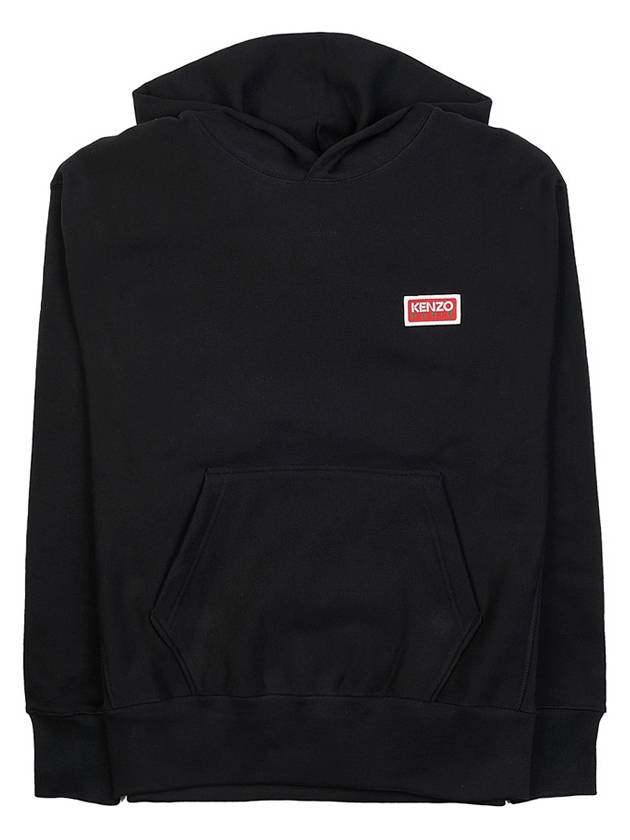 Paris Logo Oversized Hoodie Black - KENZO - BALAAN 3