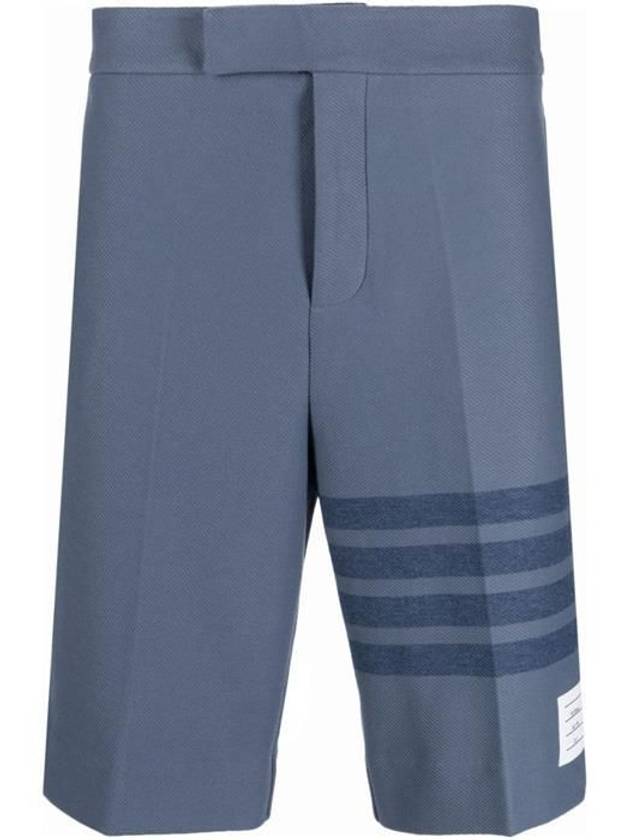 4 Bar Stripe Shorts Blue - THOM BROWNE - BALAAN 2