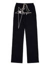 Dietrich Embroidered Logo Track Pants Black - RICK OWENS - BALAAN 11