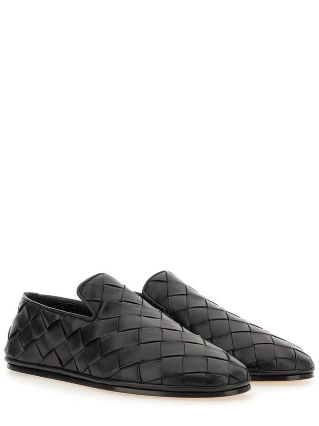 Intrecciato Leather Loafers Black - BOTTEGA VENETA - BALAAN 3