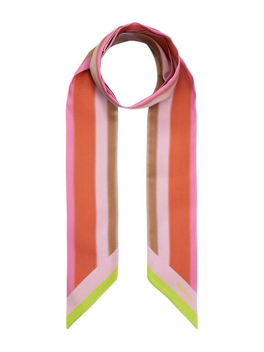 Logo Print Striped Scarf - MULBERRY - BALAAN 2