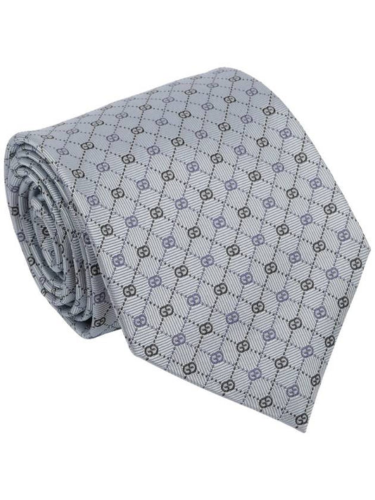 GG Dot Pattern Silk Tie Ice Blue - GUCCI - BALAAN 2