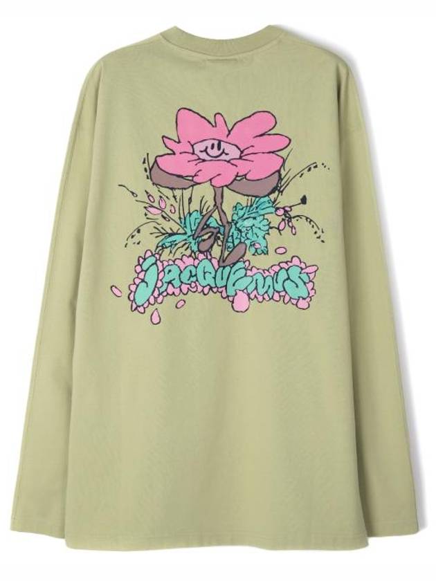 Desenho Manches Longues Daisy Logo Cotton Long Sleeve T-Shirt Green - JACQUEMUS - BALAAN 2