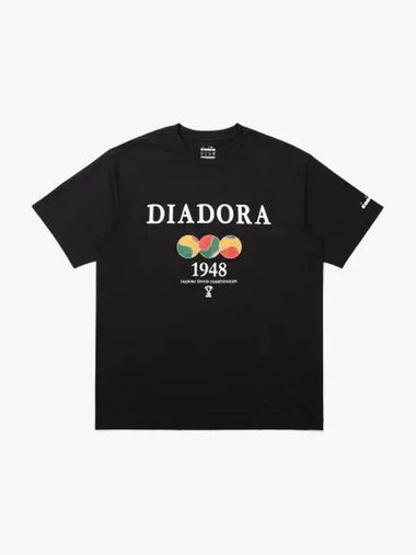 Diadora AIRTEX Color Ball Short Sleeve T Shirt BLACK - DIADORA - BALAAN 1