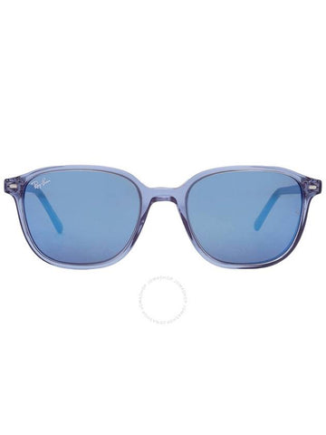 Ray Ban Leonard Blue Mirror Square Unisex Sunglasses RB2193 6638O4 51 - RAY-BAN - BALAAN 1