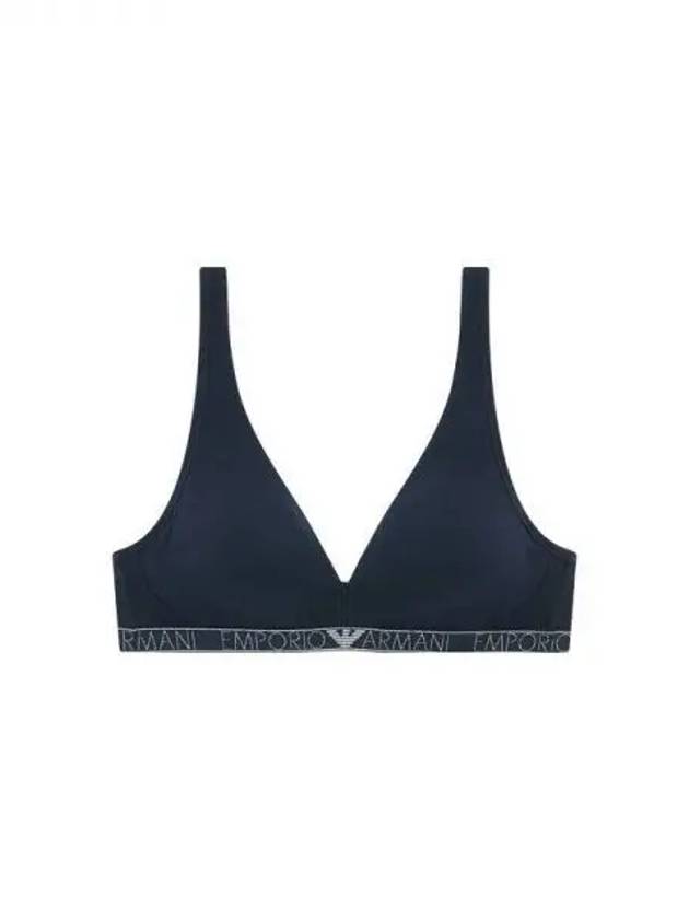 UNDERWEAR Women's Glitter Logo Band Bralette Bra Marine 270156 - EMPORIO ARMANI - BALAAN 1