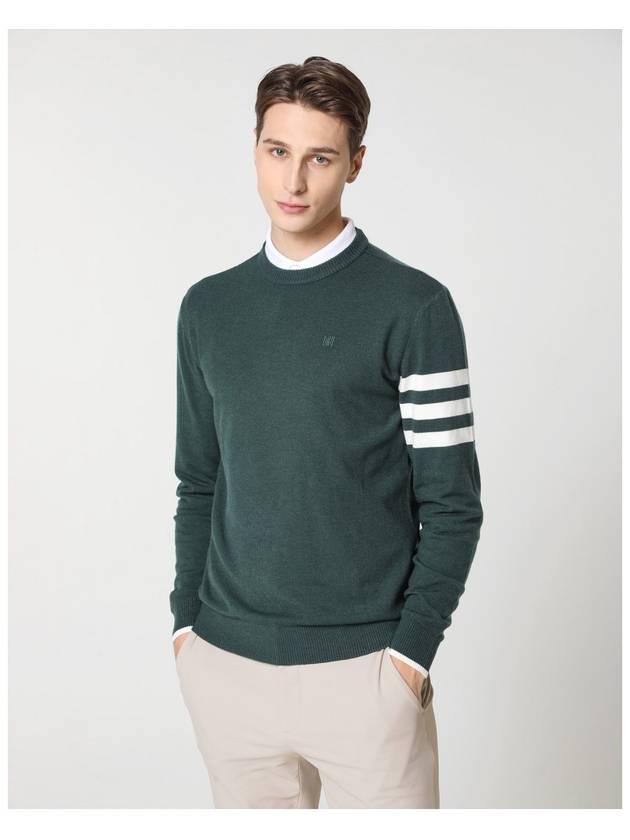 Men s Sleeve Striped Point Turtleneck Sweater HD3MSW002 - HOLIC&PLAY - BALAAN 3