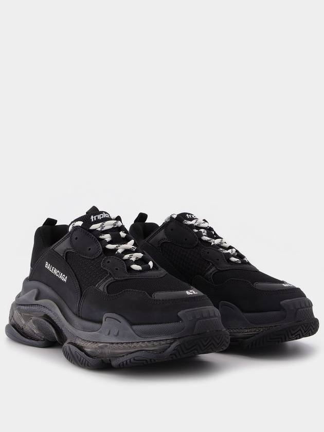 Triple S Clear Sole Low Top Sneakers Black - BALENCIAGA - BALAAN 3