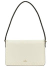 Rockstud Detail Leather Shoulder Bag White - VALENTINO - BALAAN 4