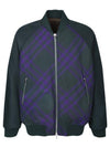 Reversible Check Bomber Jacket Green - BURBERRY - BALAAN 1