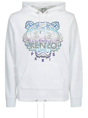 Women Tiger Logo Hooded Sweatshirt White F962SW770 4X7 01 - KENZO - BALAAN 1