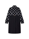 Oversized Monogram Accent Single Coat Black - LOUIS VUITTON - BALAAN 1