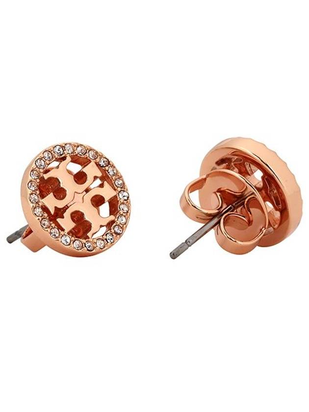 Miller Crystal Stud Earrings Rose Gold - TORY BURCH - BALAAN 7