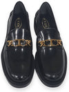 Horsebit Chain Leather Loafer Black - TOD'S - BALAAN 4