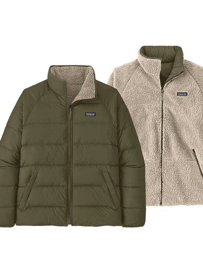 Silent Reversible Fleece Down Jacket Green - PATAGONIA - BALAAN 2