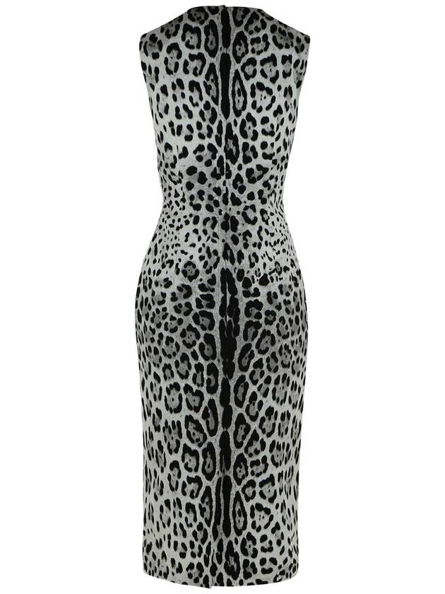 Dolce & Gabbana 'Animalier' Black Silk Dress - DOLCE&GABBANA - BALAAN 3